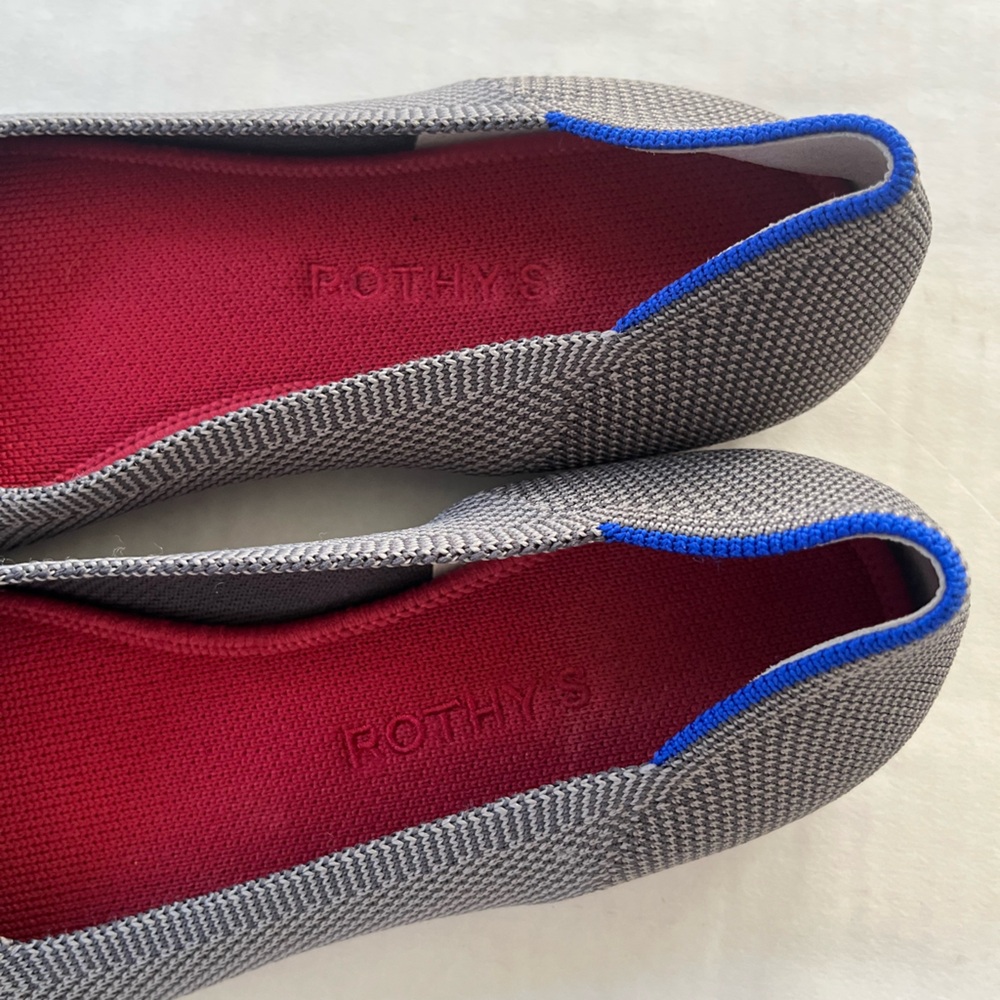 Rothy’s the Flat classic round toe shoe size 9.5 pebble grey - Picture 4 of 9